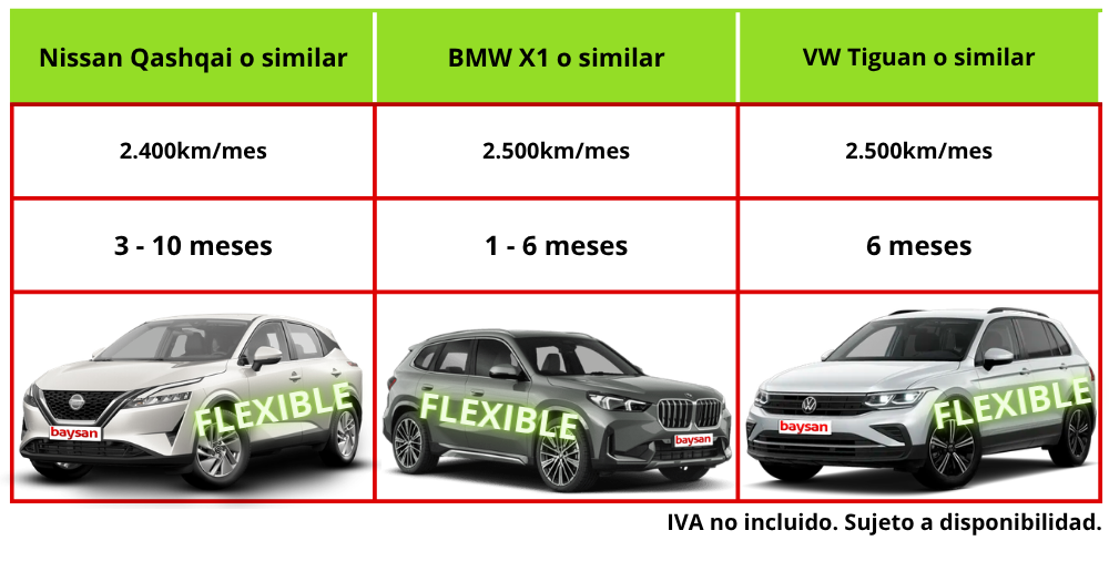 Flexible grande 5 - Alquiler y renting de flexible | Baysan Flex