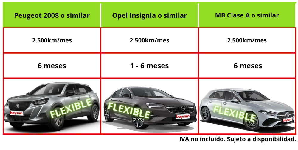Flexible mediano 2 - Alquiler y renting de flexible | Baysan Flex